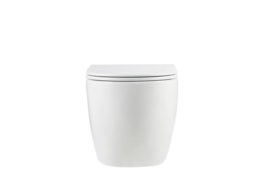 Væghængt toilet rund m/Vortex skyl - hvid