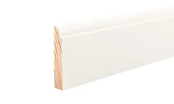 Vægliste fyr hvid - 9 x 43 x 3000 mm