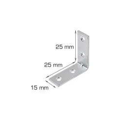 Vinkelbeslag 25 x 25 x 15 mm - 2 stk.