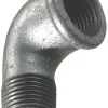 Vinkel galvaniseret 3/4" - muffe/nippel 90 gr.