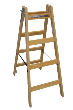 Wienerstige i træ 4 trin 113 cm - Silkeborg Stigefabrik